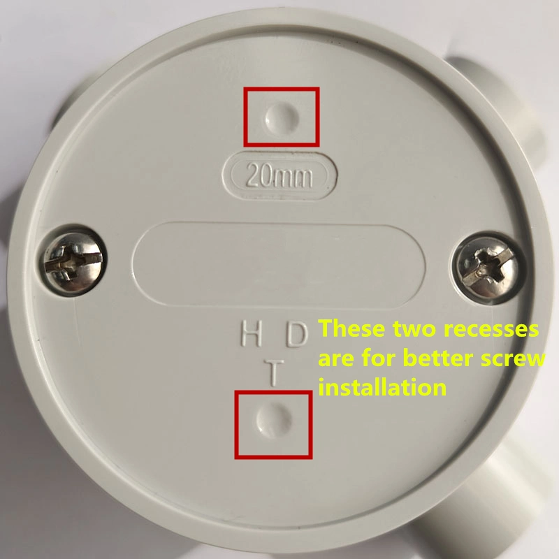 20mm PVC Small Shallow Electrical Waterproof Wall Round Junction Box