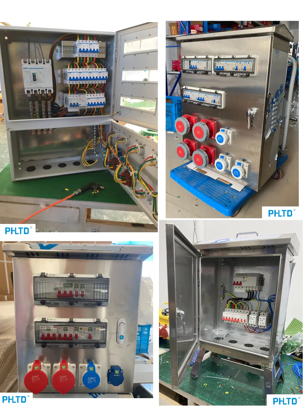 IP66 800*600*200mm 16A 3p Industrial Socket Stainless Steel Panel Board Low Voltage Switchboard Electrical Distribution Cabinet