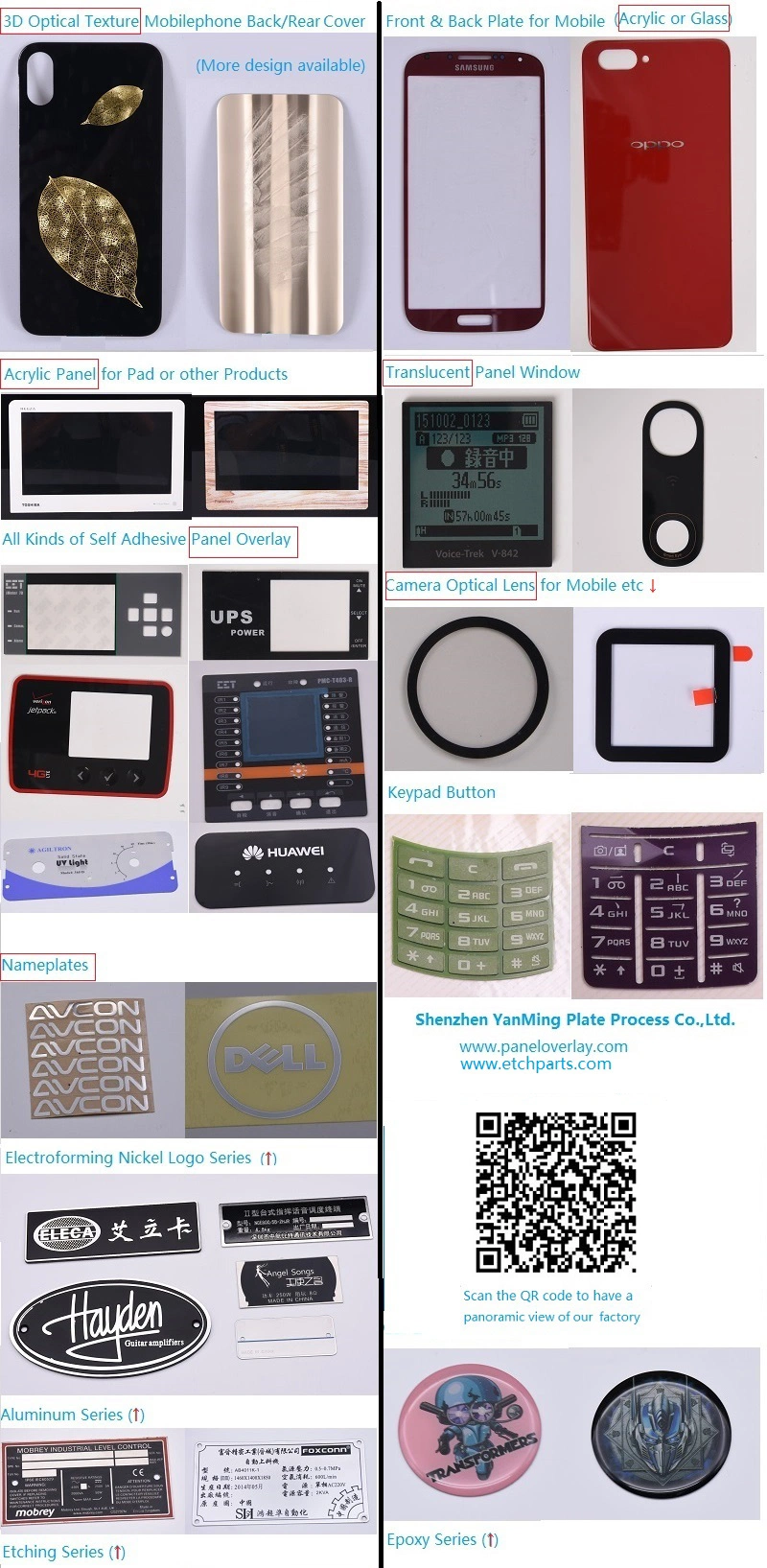 Custom Automation Control Acrylic Touch Panel /PMMA Front