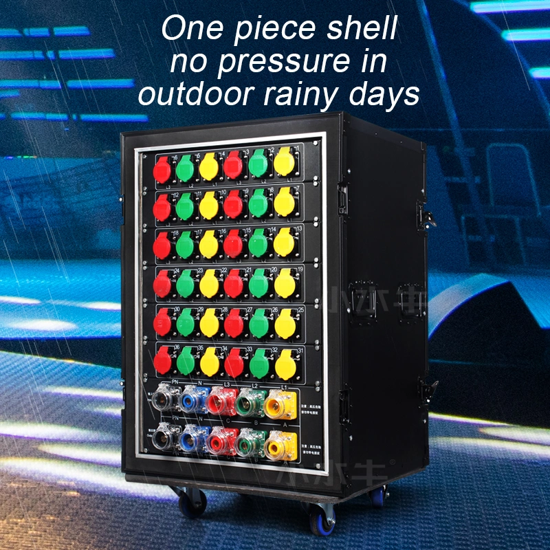 Black Stackable Stage Lighting Combination Supply Power Distribution Box