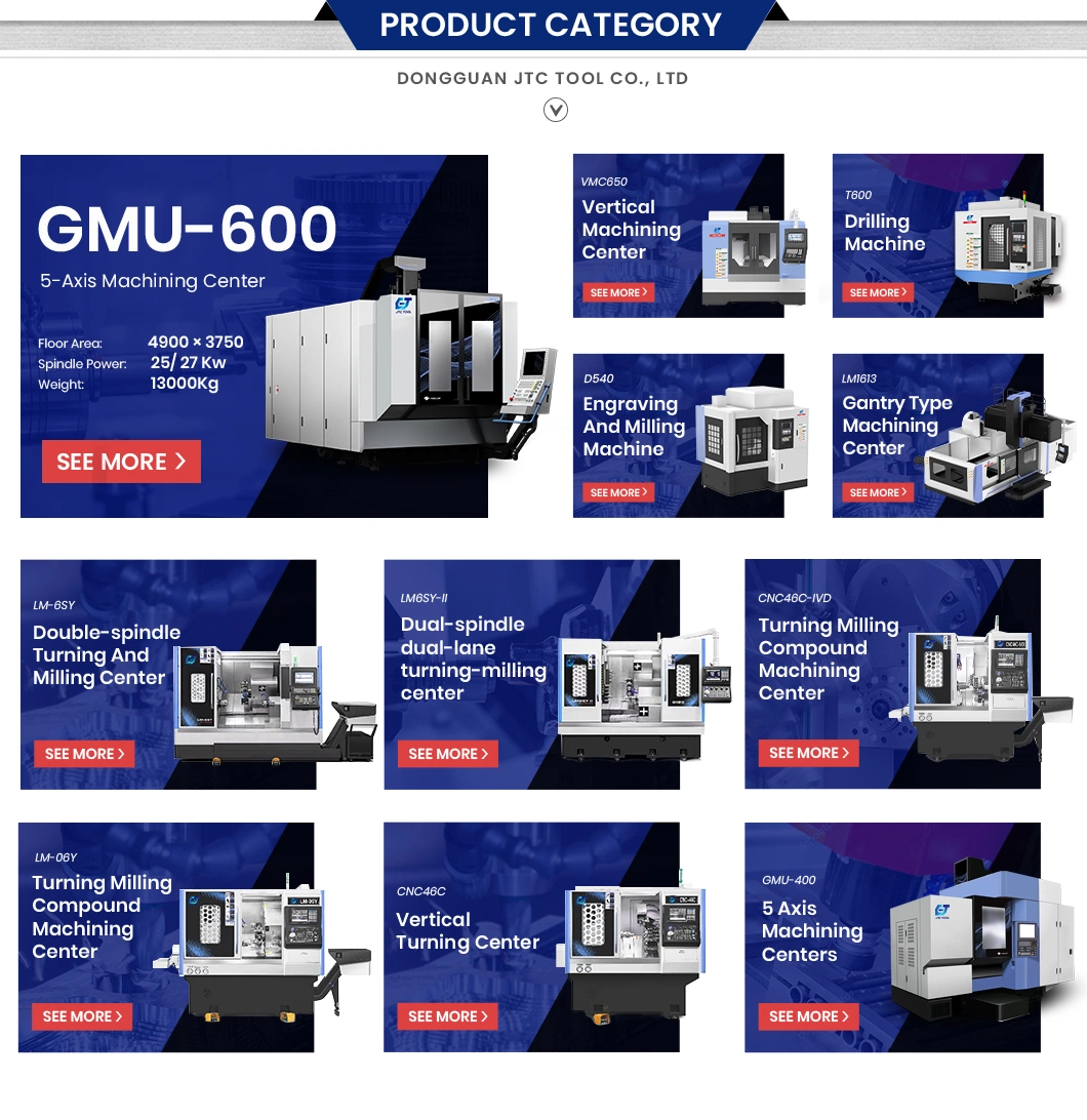Jtc Tool Automatic CNC Engine Block Machining Center Factory Gmu600 CNC Machine for Sale China New 5 Axis Machining Centers