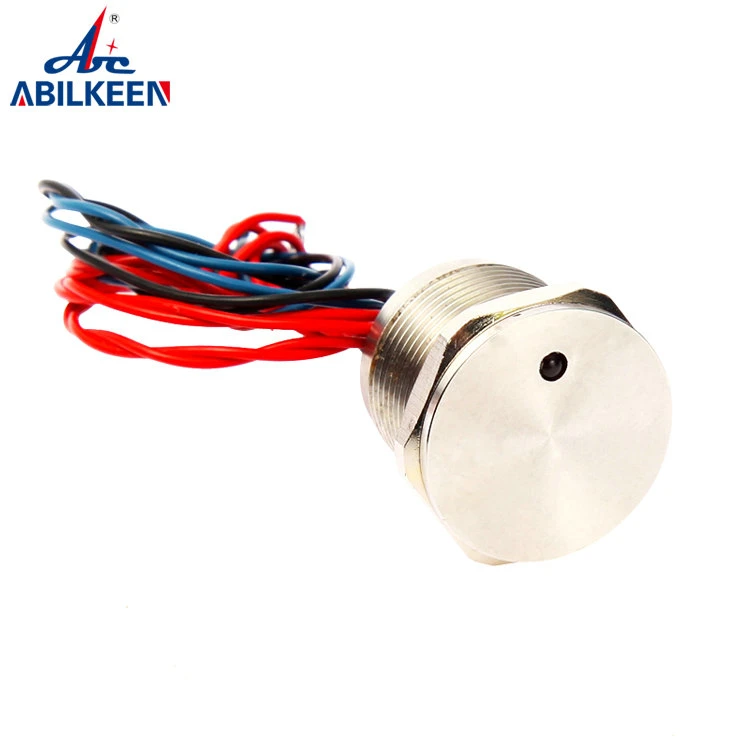 2023 New 22mm Diameter Momentary Piezo Switch Flat Head Anodize Silver Aluminum Oxidation Colorful Housing Customized