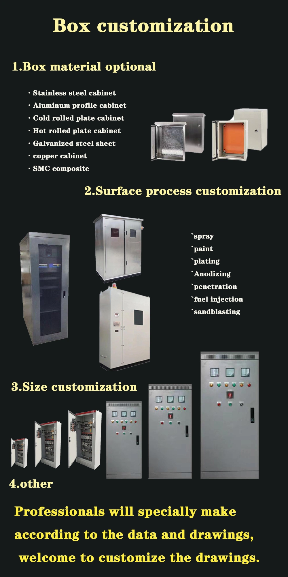 Non-Standard Customization Stainless Steel Cold Rolled Steelalloy Inverter Control Cabinet