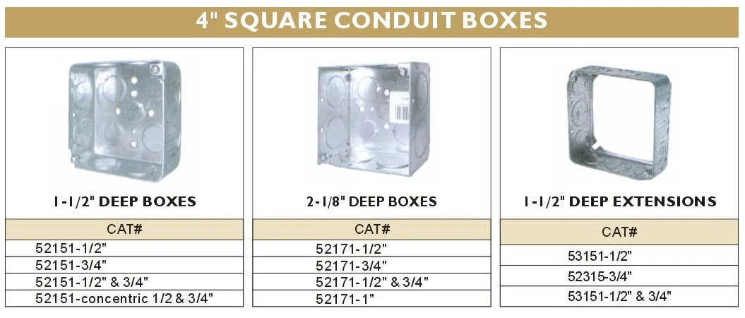 Galvanized Electrical Gang Box Junction Box Weatherproof Box for Metal Conduit with UL List