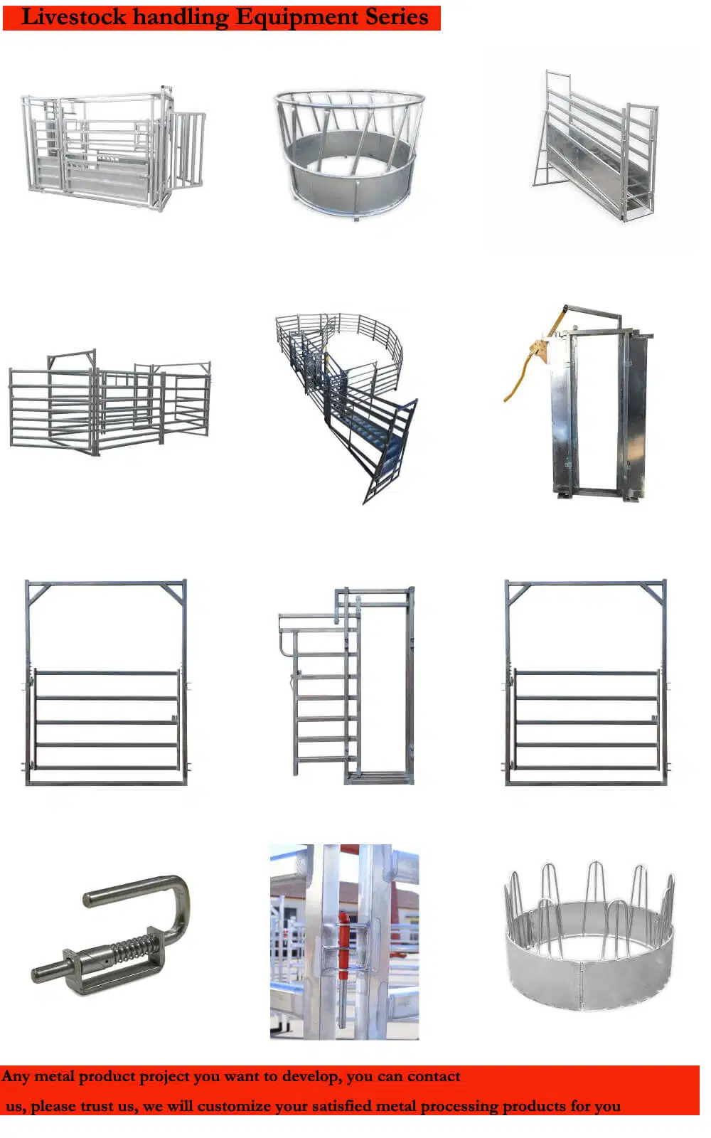 Custom Specifications Heavy Duty Control Fence Metal Cattle Panel