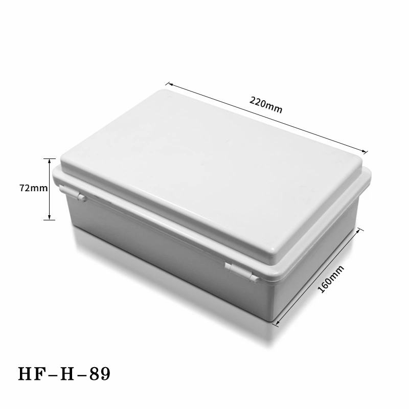 Custom Outdoor Waterproof Plastic Box Electronic Enclosures with Hinge Lid