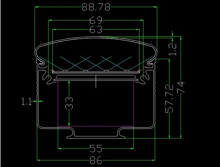 600mm 1200mm 1500mm IP65 Tri-Proof LED Lamp Housing