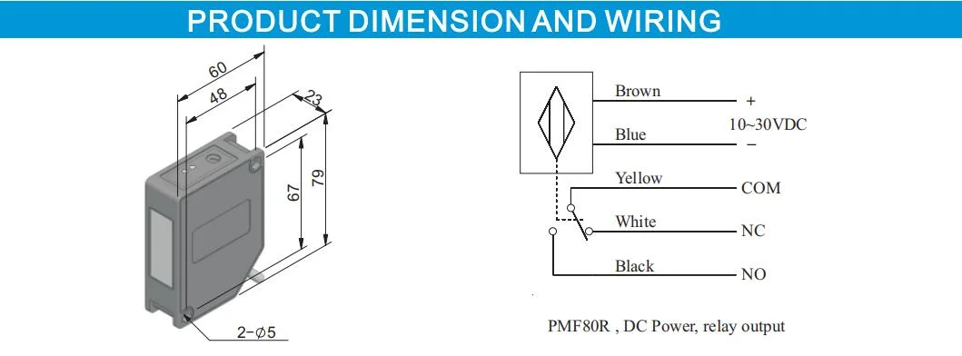 16m Reflective Photo Sensor, Infrared Sensor Switch for Industry Door