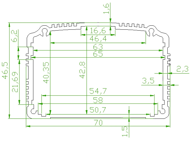 Anodized Aluminum Extrusion Housing / Industry Control Box