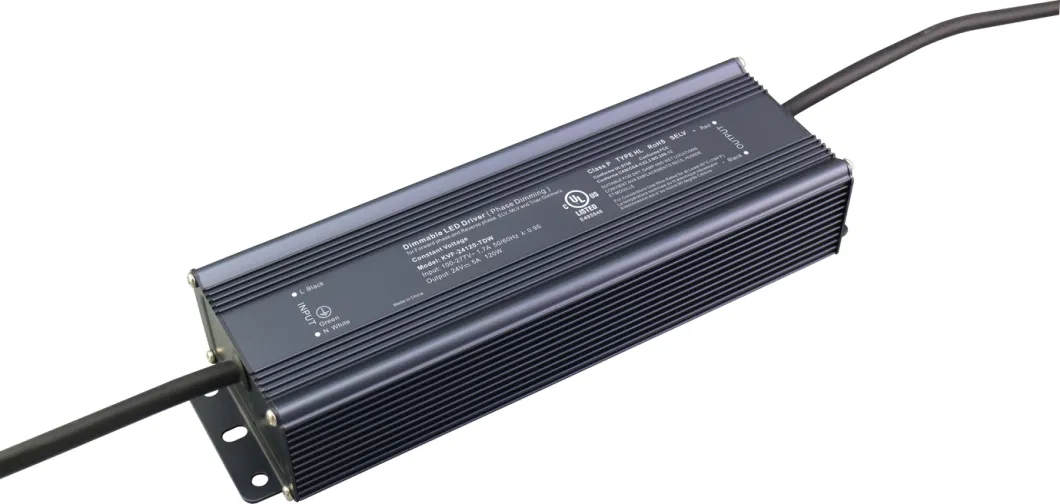 Constant Voltage 12V 10A Dimmable LED Driver 120W 24V 5A Triac Dimmers Class P Class II Type Hl Selv IP67 Waterproof Switching Power Supply for LED Lights