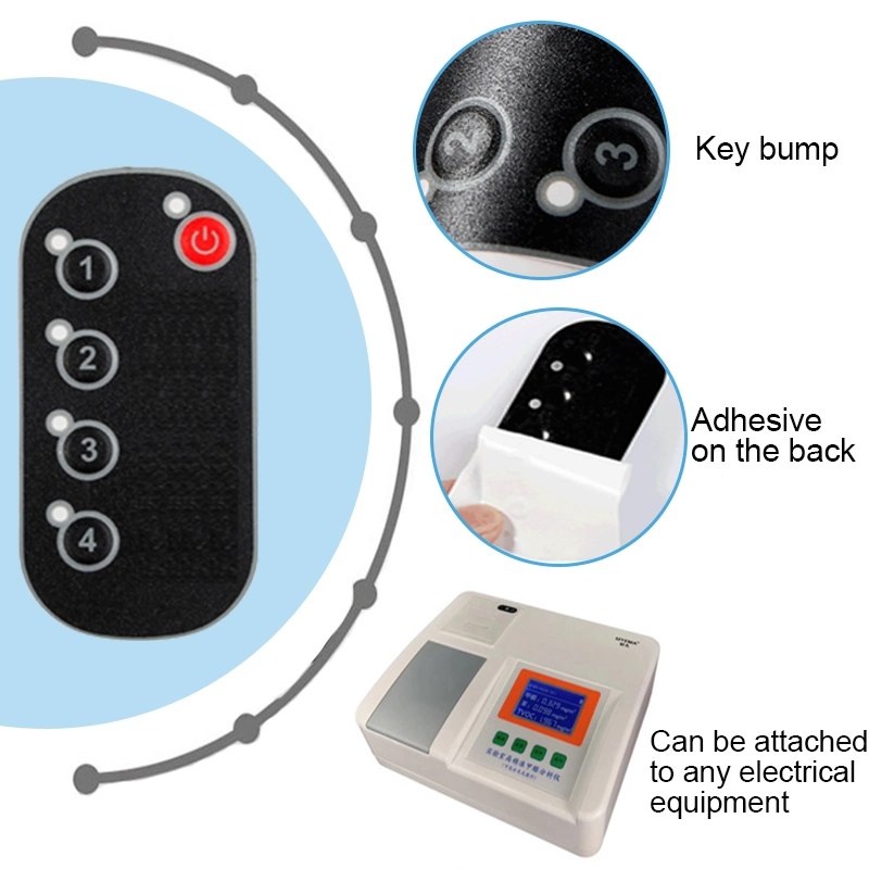 Waterproof Membrane Switch Control Panel Graphics Overlay Sticker Silk Screen Printing Graphic Overlay with Adhesive