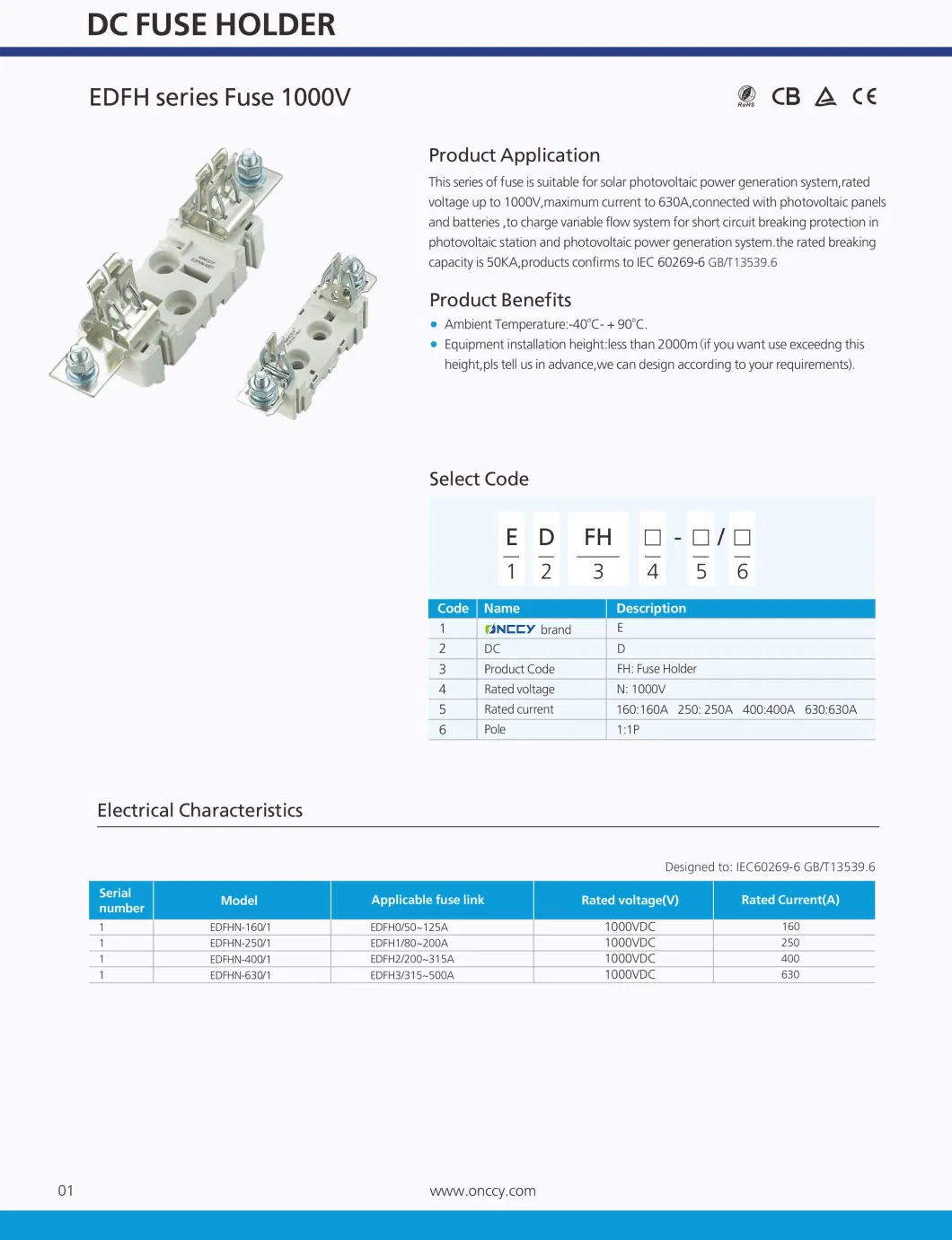 Waterproof 230V 800V 1000V 10X38mm DC Fuse Holder 1p/2p/3p Fuse Box Block for Solar Power System