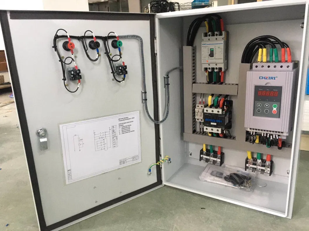 Soft Starter 160kw Control Panel with PLC Used in Hospital Water Pump Supply