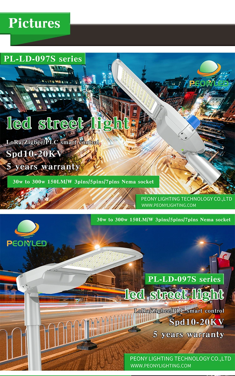 LED Street Light Area Lighting 24W 40W 60W 100W 200W 240W Class Ll Driver Street Light for Road 5 Years Warranty