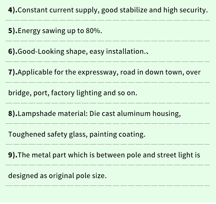 LED Street Light Area Lighting 24W 40W 60W 100W 200W 240W Class Ll Driver Street Light for Road 5 Years Warranty