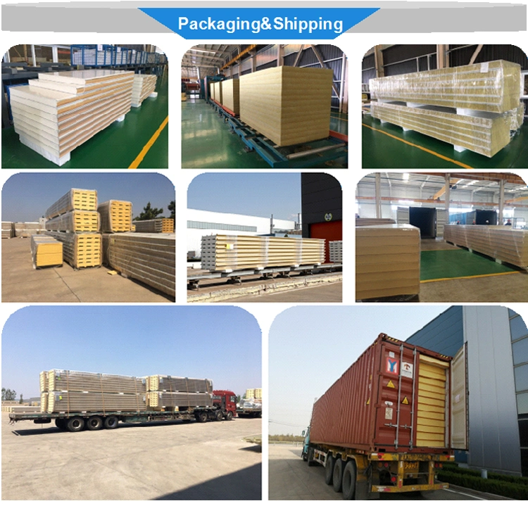 Soundproof Insulated Steel 50mm Polyurethane EPS Foam Sandwich Panel for Wall