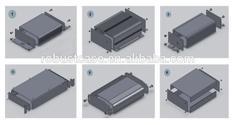 Uneven Surface Aluminum Extrusion Housing with Standard Blank Panels