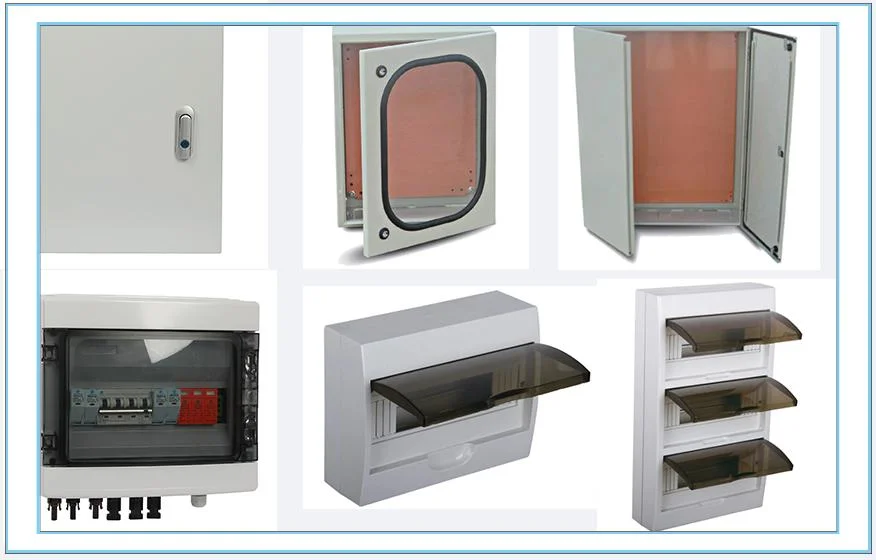 Three Phase DIN Rail Modular Kit Weatherproof Distribution Box Metal Enclosure