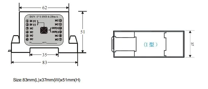 Two Channels 4-20mA Input and Output Equipment Signal Acquisition for Automation Control System