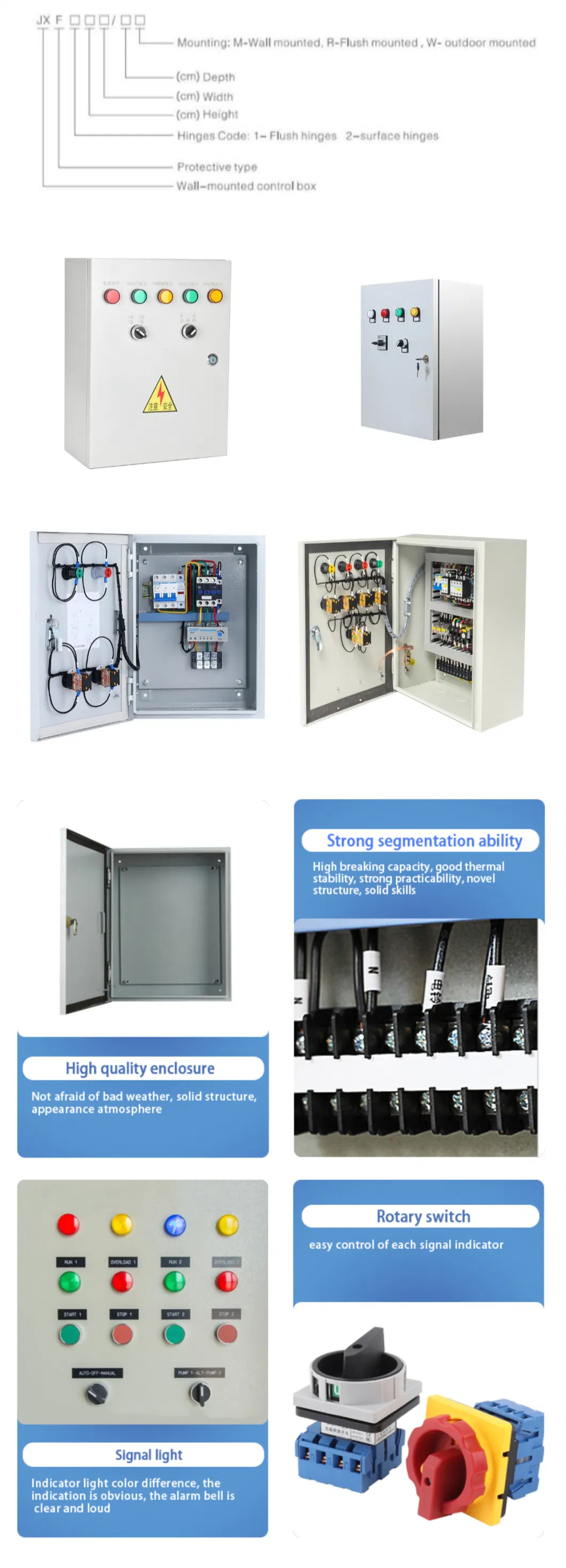 110V 220V 230V 380V Power Distribution Cabinet Control Panel Box