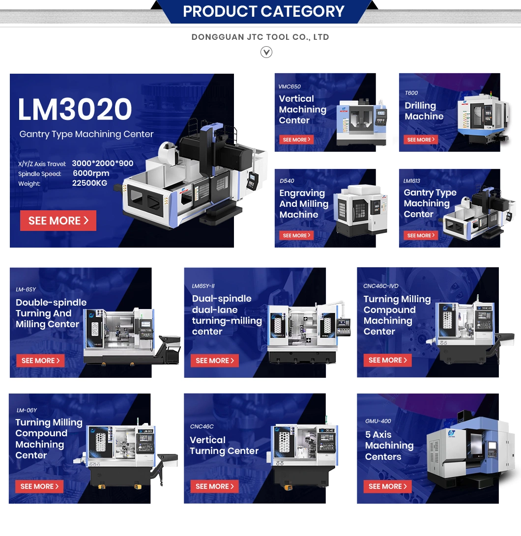Jtc Tool China 5axis Machining Center Manufacturing Energy Save Vmc machine Center Lm3020 5 Axis Gantry Type Machining Center