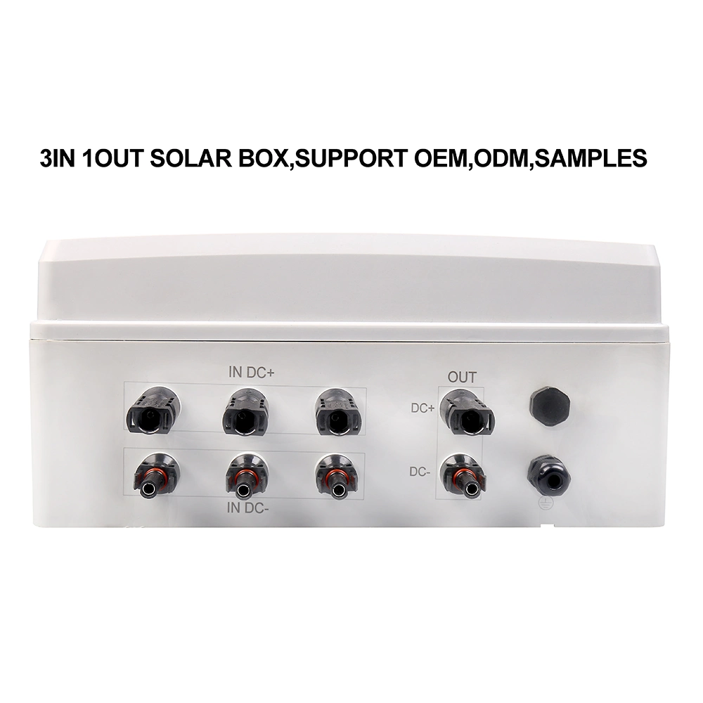 IP66 4 in 1 out Solar DC String Box Photovoltaic DC Combiner Box Fuse Surge Plastic Distribution Box for Solar Panels
