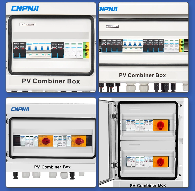 Solar System DC PV Combiner Box 4 Strings 4input 1 Output with SPD and Fuse Junction Box