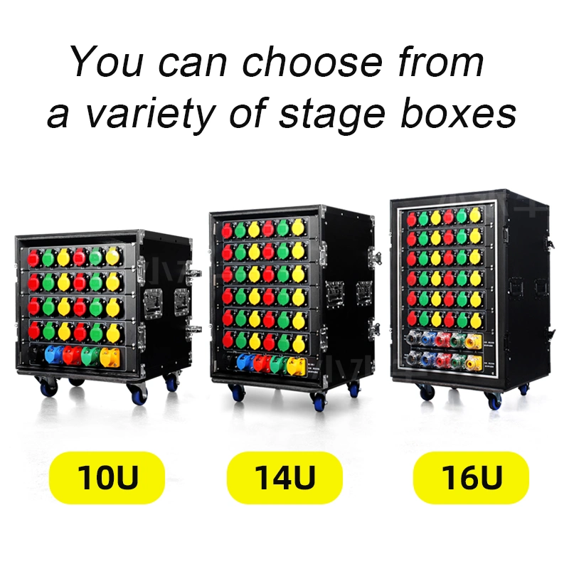 Black Stackable Stage Lighting Combination Supply Power Distribution Box