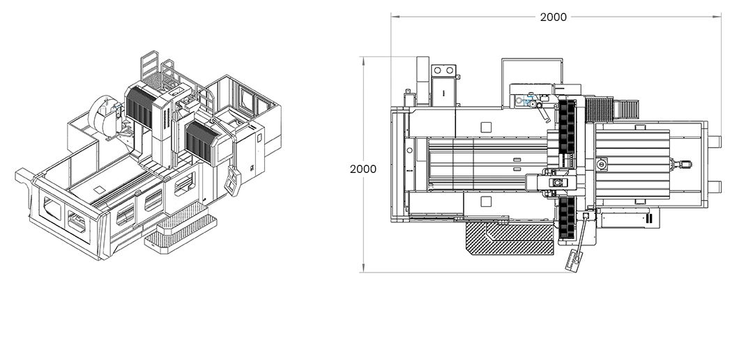 Jtc Tool Accu Machining Center Factory China 5-Axis Metal Machining Center Energy Save Lm2013 5 Axis Gantry Milling CNC Machining Center