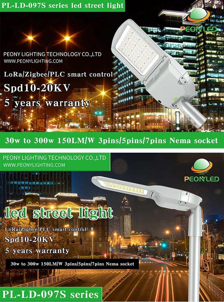 LED Street Light Area Lighting 24W 40W 60W 100W 200W 240W Class Ll Driver Street Light for Road 5 Years Warranty