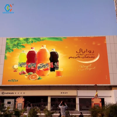 Legidatech Outdoor P10 impermeable Alta luminosidad Publicidad Calle inteligente Luz Panel de panel de LED Pole Panel de gran pantalla LED