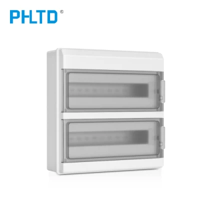 Phpc-36 impermeable para exteriores IP65 PC plástico MCB DC 36 vías Caja de distribución eléctrica de la caja de interruptores principal