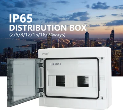 Caja de distribución de alimentación eléctrica de 2 4 8 12 18 24 36 vías HT resistente al agua y al polvo Outdoor IP65