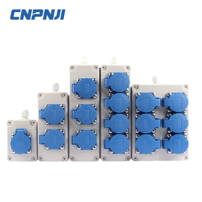 Cnpnji CE IP67 resistente al agua Industrial 5 Caja de toma de Control eléctrico Caja de distribución de alimentación de la placa de panel
