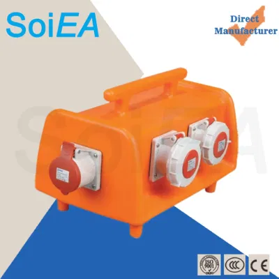 Caja de distribución de 3 fases y placa IP67 portátil móvil eléctrico Placa de distribución de alimentación para exteriores