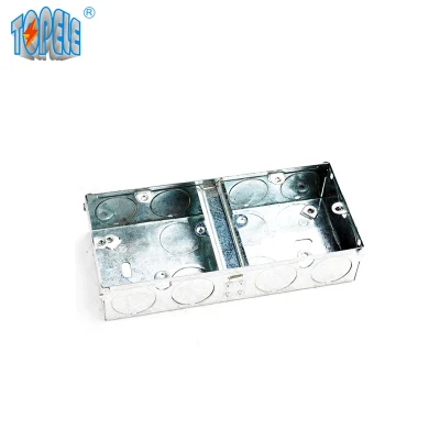 BS 4662 estándar de hoja de empalmes eléctricos Metal Box Cajas