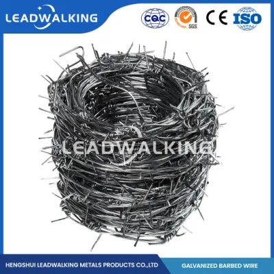China Fabricante Precio al por mayor 250m/500m alambre de barbed de doble torsión galvanizado