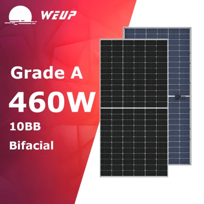 Monocristalina Bifacial 460W PERC 144 Cells Dual Glass Solar Panel Para electrodomésticos