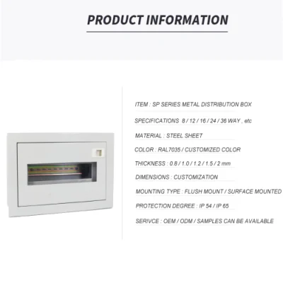 La norma IP54/IP65 12 manera impermeable al aire libre MCB cuadro Panel de distribución eléctrica