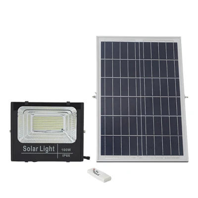 Panel solar al aire libre con control de luz de Control Remoto Control de tiempo de 60W 100W resistente al agua IP66 Farol Solar