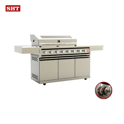 Coreano cocina modular de alta calidad de Gas Barbacoa Grill con estantes Armario