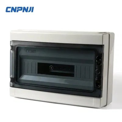 HT 2/5/8/12/15/18/24way Caja de conexiones eléctricas de plástico para exteriores impermeable IP65 PC Caja de distribución montada en panel de interruptor MCB