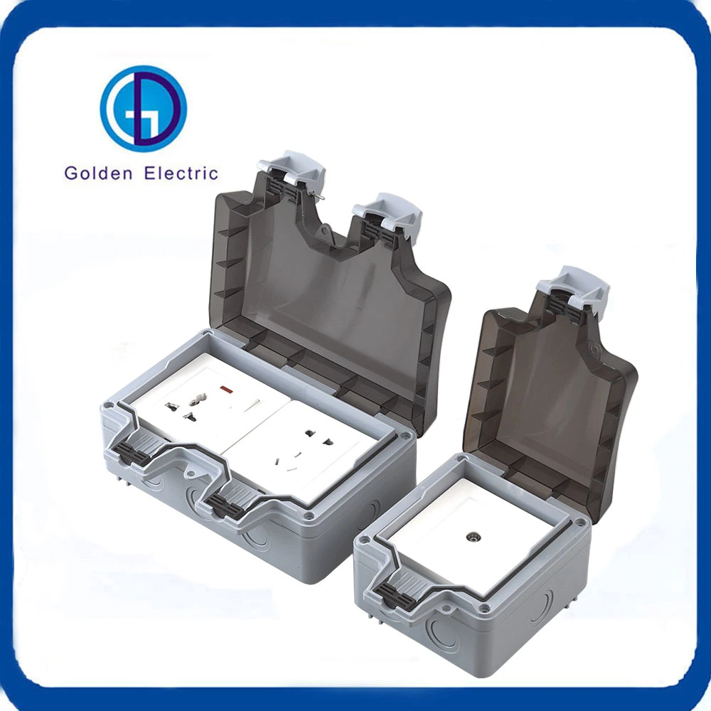 Weatherproof Outdoor Switch Socket Box IP66 Electrical Smart Waterproof Plastic Switch Socket Enclosure Outlet Box
