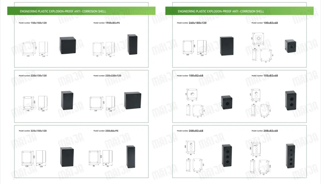 Black Waterproof Plastic Enclosure Box Electronic Instrument Case Electrical Project Outdoor Junction Box