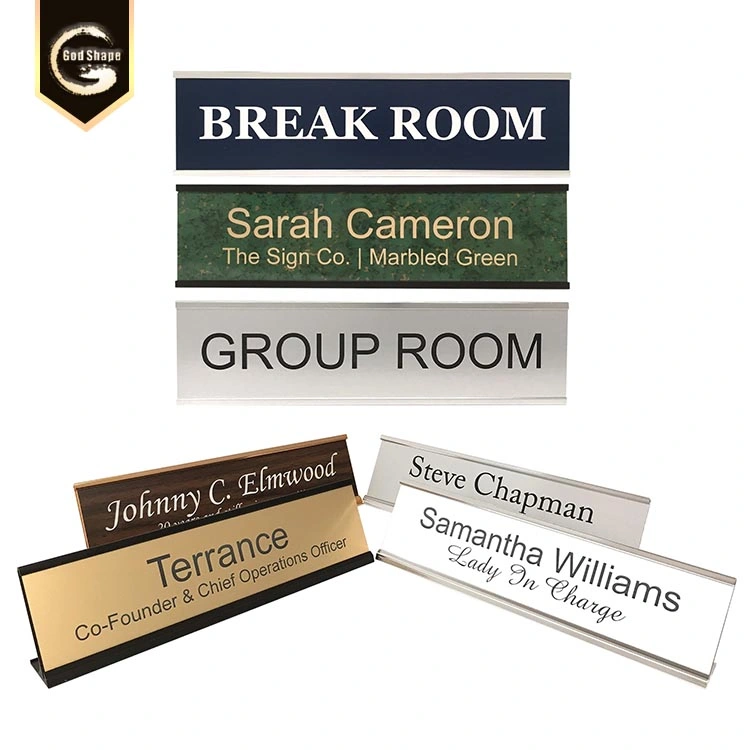 L Shape Office Sign Desk Name Plate Signage