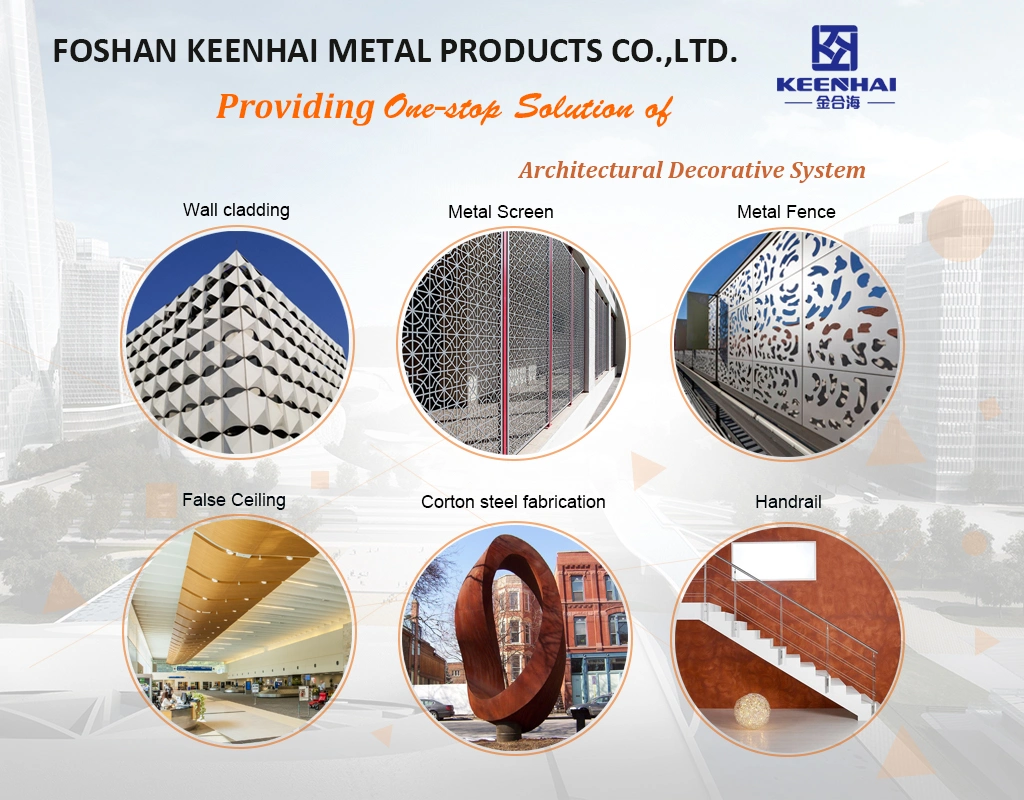 Contemporary Plenty Pattern Laser Cut Square Aluminum Panel Ceiling Panel Design (KH-MC-P6)