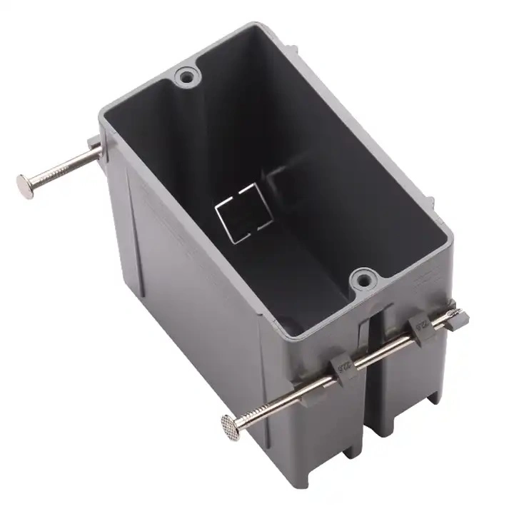 1-Gang PVC New Work 18 Cu Inch Electrical Switch Box with Nail