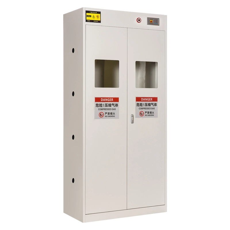 Single Cylinder Fireproof Explosion Proof Steel Safety Gas Cylinder Cabinet with Exhaust Vent