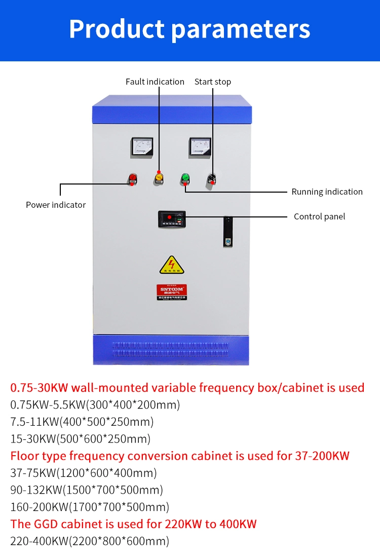 37kw-200kw Factory Hot Sales Electrical Equipment Variable Frequency Conversion Cabinet Floor Type for Sale