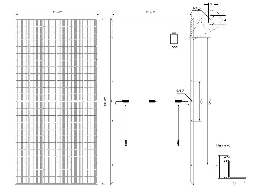 Panelroof Mc4 Connector IP68 188cells Mono Solar Panels Solar Cell Panel Price